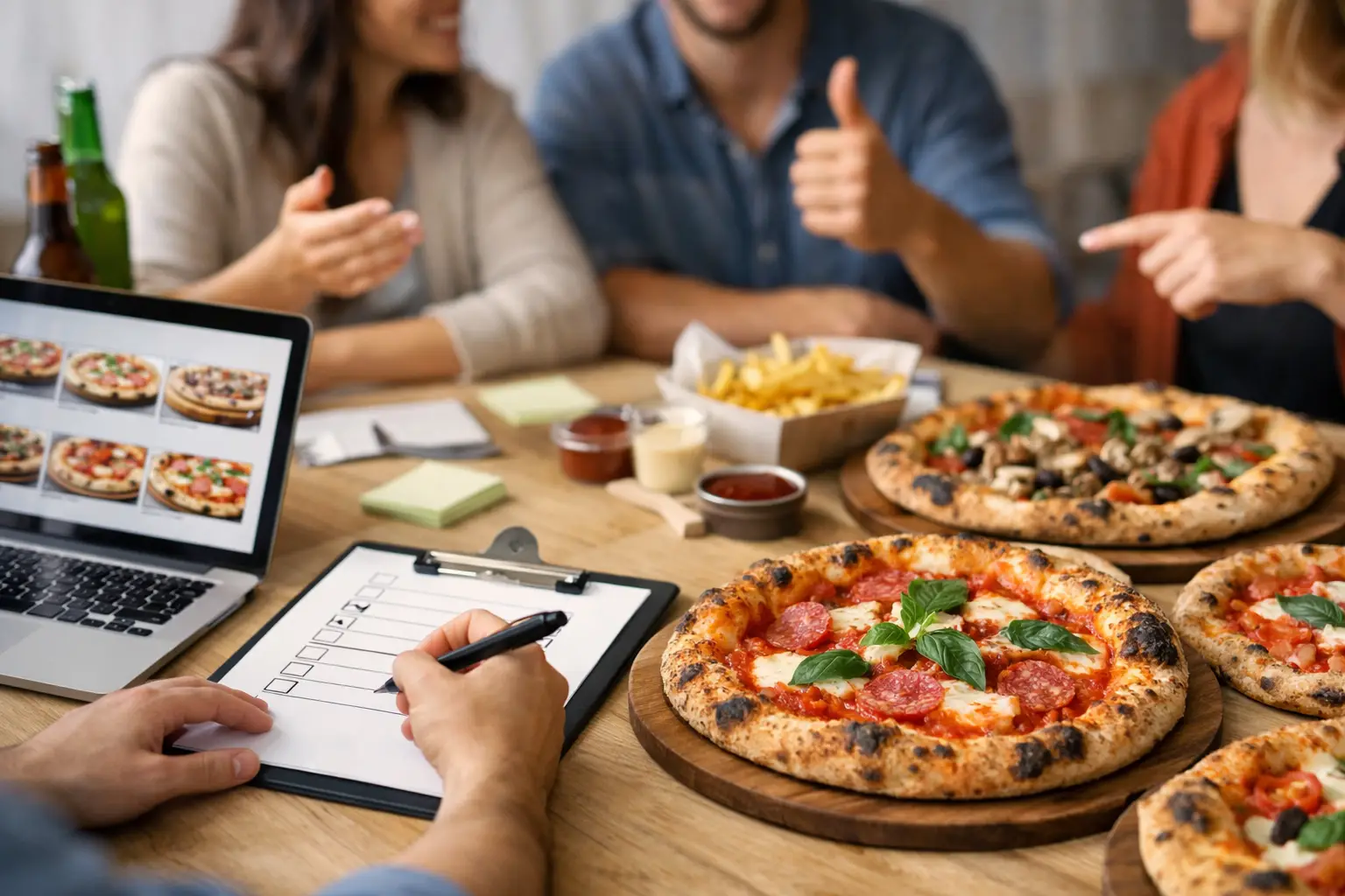 Guida ordini pizza grandi gruppi senza stress