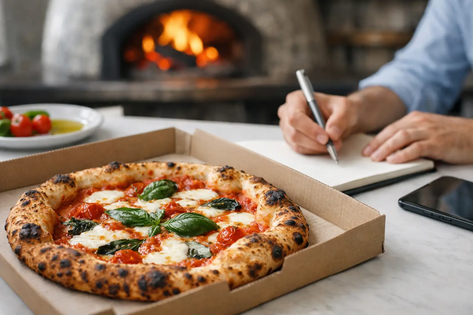 Recensione pizza da asporto scritta bene